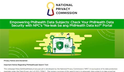 NPC unveils PhilHealth breach checker portal.